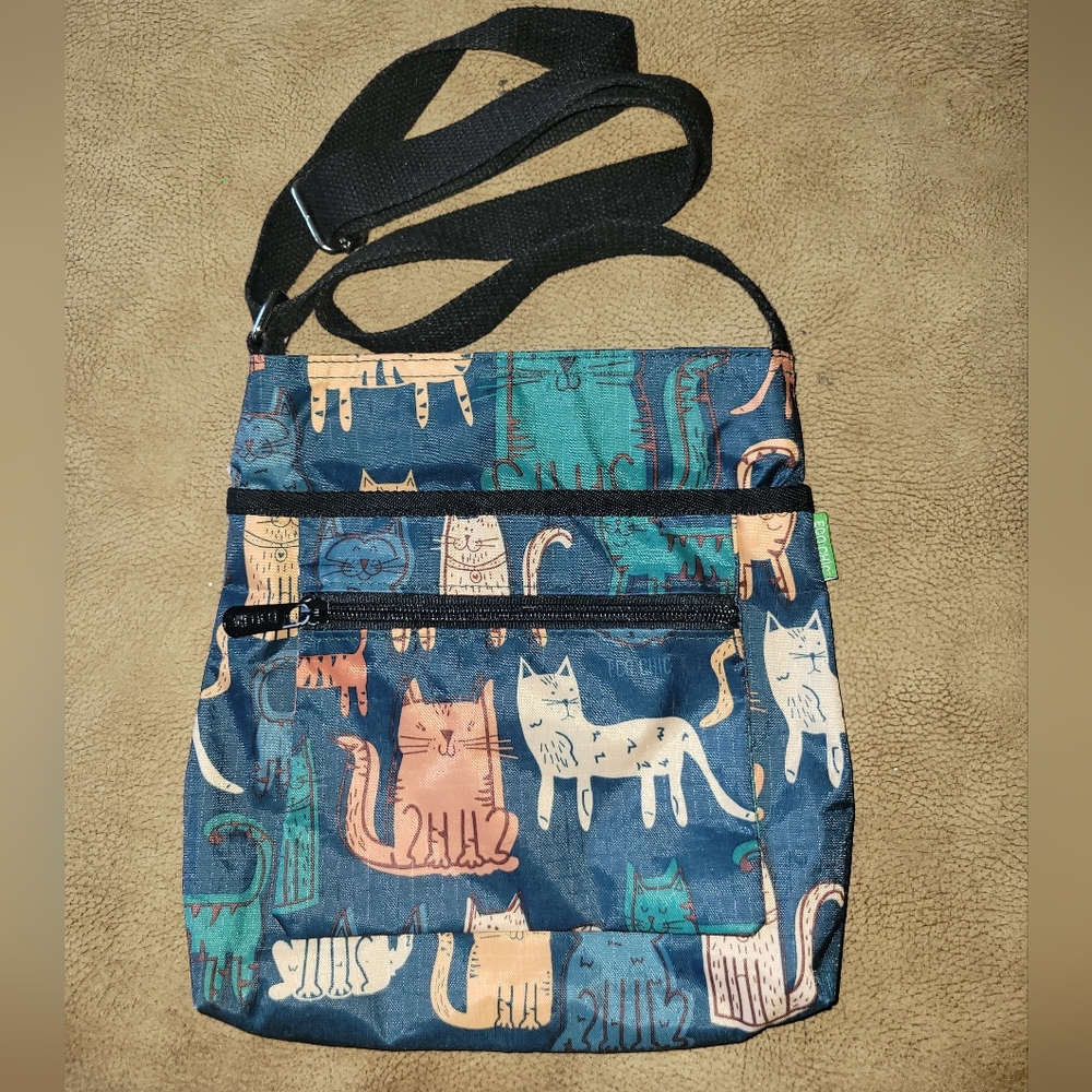 Eco Chic Crazy Cat crossbody purse